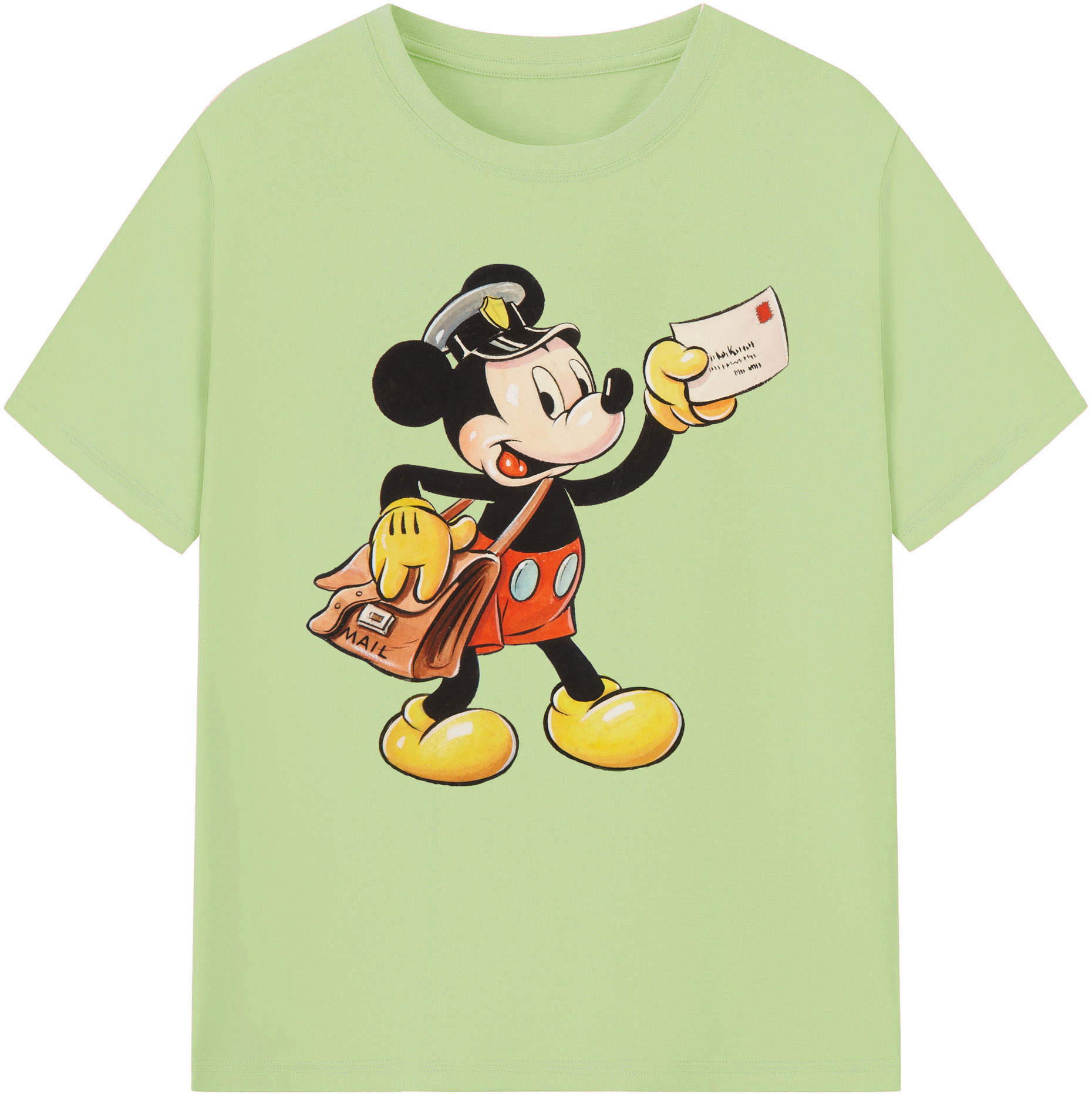 （画像用） ミッキーマウス Mickey Mouse 綿100％半袖Tシャツ（フロントプリント）